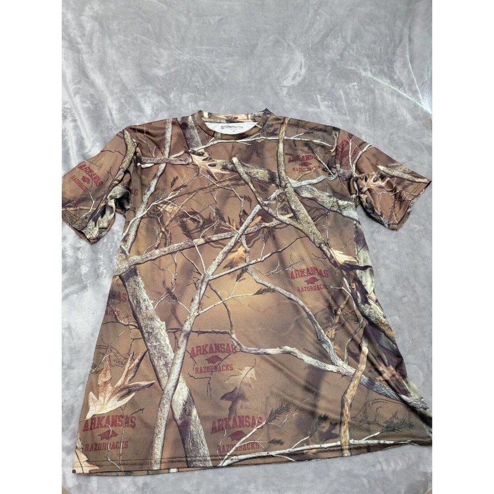Men's Camo Shirt 2xl Arkansas Razorbacks Short Sleeve 100% polyester